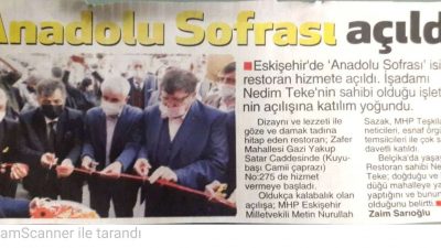 Anadolu Sofrası Açıldı