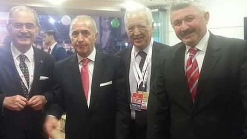 BAŞKAN, SİYASETİN ÜÇ DUAYENİYLE BİRLİKTE. YILMAZ BÜYÜKERŞAN, HİKMET ÇETİN, OSMAN FARUK LALOĞLU..