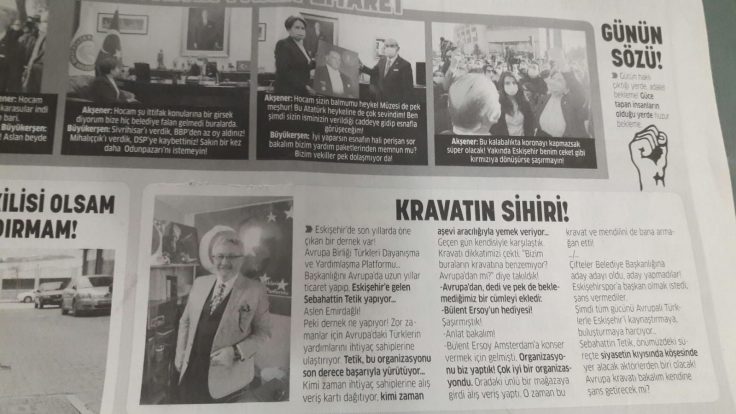 Anadolu gazetesinin Sebahattin Tetik ile anlamlı röportajı…