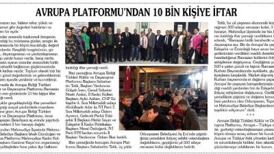 Avrupa Platformunun Sadi Seda gözünde köşe yazıları